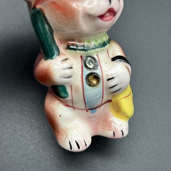 Vintage Lefton Mice Mouse Shakers Jeweled Couple Anthropomorphic Kitschy READ - Picture 3 of 9